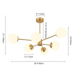 Mid - Century Modern 6/8 Lights Sputnik Glass Globe Chandelier - LightfixturesUAE