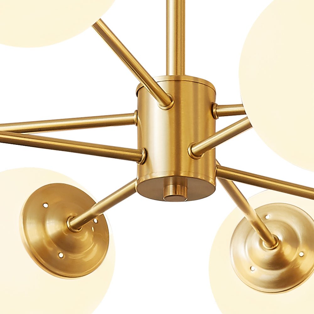 Mid - Century Modern 6/8 Lights Sputnik Glass Globe Chandelier - LightfixturesUAE