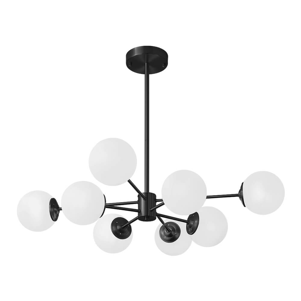 Mid - Century Modern 6/8 Lights Sputnik Glass Globe Chandelier - LightfixturesUAE