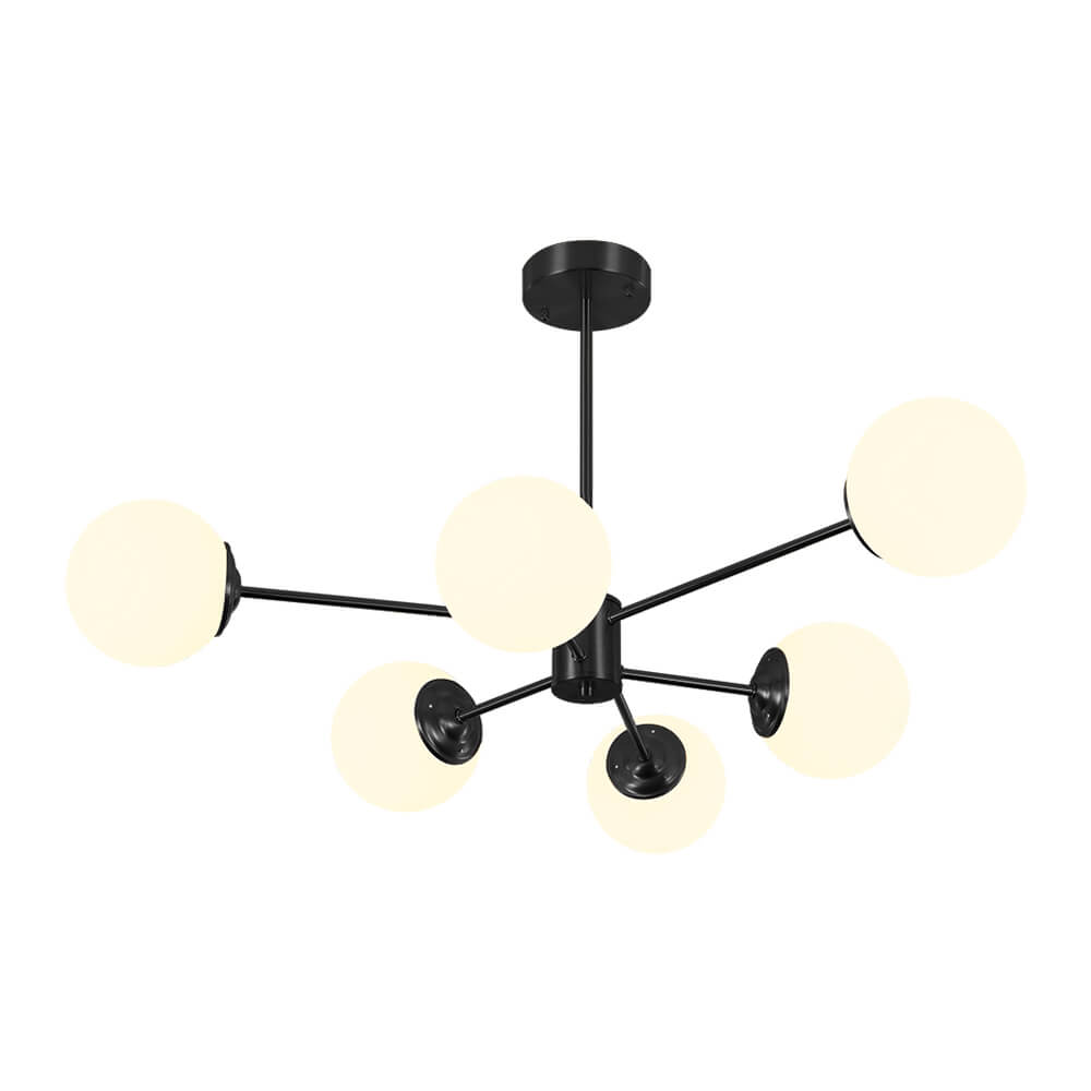 Mid - Century Modern 6/8 Lights Sputnik Glass Globe Chandelier - LightfixturesUAE