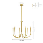 Mid - century Modern 6/9 - Light Swoop Arm Chandelier - LightfixturesUAE