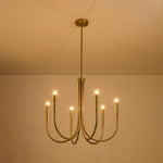 Mid - century Modern 6/9 - Light Swoop Arm Chandelier - LightfixturesUAE