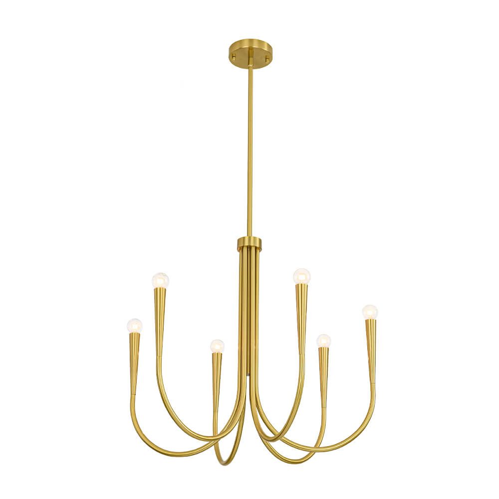Mid - century Modern 6/9 - Light Swoop Arm Chandelier - LightfixturesUAE