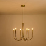 Mid - century Modern 6/9 - Light Swoop Arm Chandelier - LightfixturesUAE
