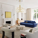 Mid - century Modern 6/9 - Light Swoop Arm Chandelier - LightfixturesUAE