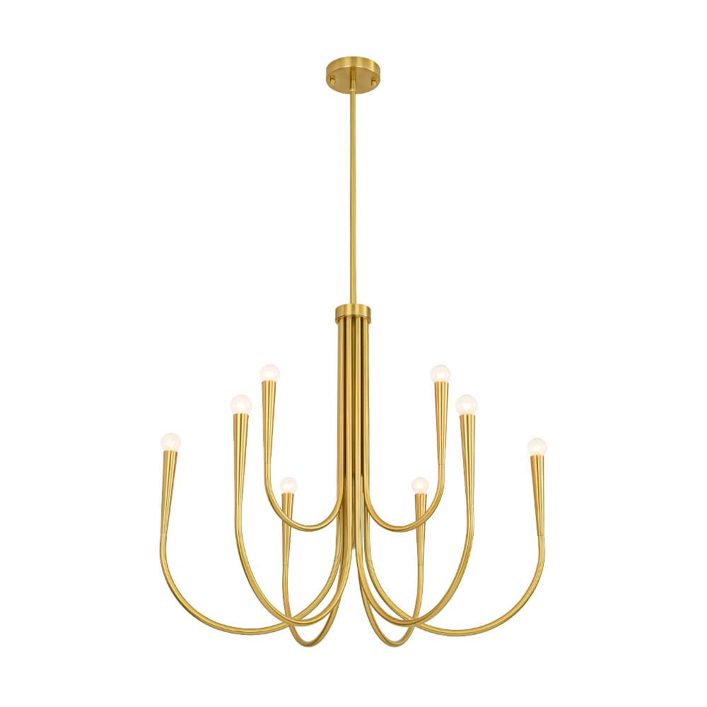 Mid - century Modern 6/9 - Light Swoop Arm Chandelier - LightfixturesUAE