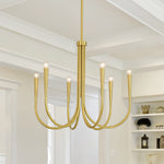 Mid - century Modern 6/9 - Light Swoop Arm Chandelier - LightfixturesUAE