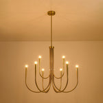Mid - century Modern 6/9 - Light Swoop Arm Chandelier - LightfixturesUAE