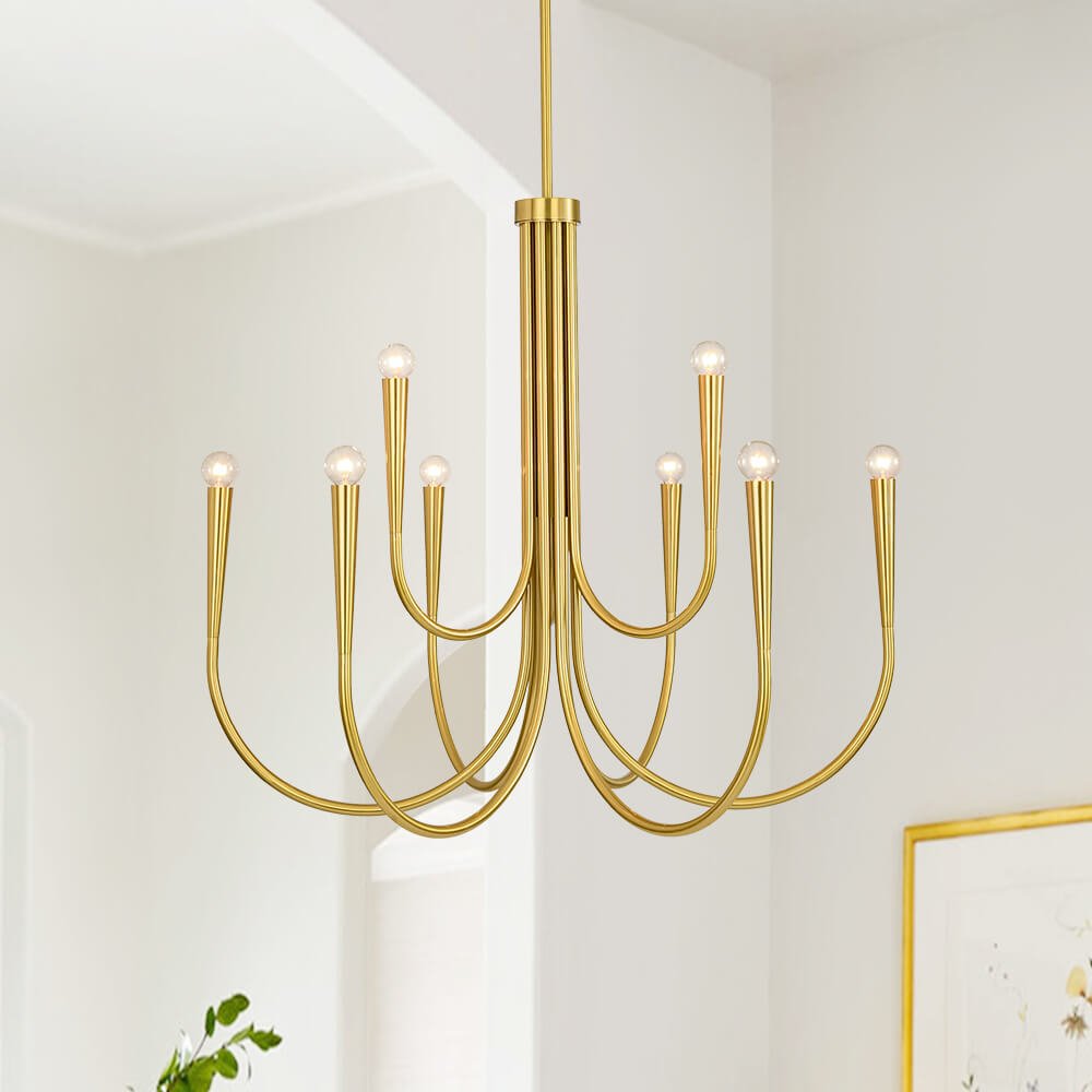 Mid - century Modern 6/9 - Light Swoop Arm Chandelier - LightfixturesUAE