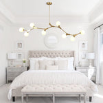 Mid - Century Modern 8 Light Branching Linear Chandelier - LightfixturesUAE