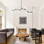 Mid - Century Modern 8 Light Branching Linear Chandelier - LightfixturesUAE