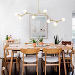Mid - Century Modern 8 Light Branching Linear Chandelier - LightfixturesUAE