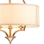 Mid - century Modern Drum Fabric Shade Chandelier - LightfixturesUAE