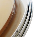 Mid - Century Modern LED Round Bowl Glass Chrome Ceiling Light - LightfixturesUAE