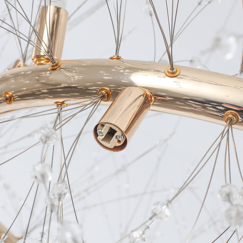 Mid - century Modern Round Firework Dandelion Chandelier - LightfixturesUAE