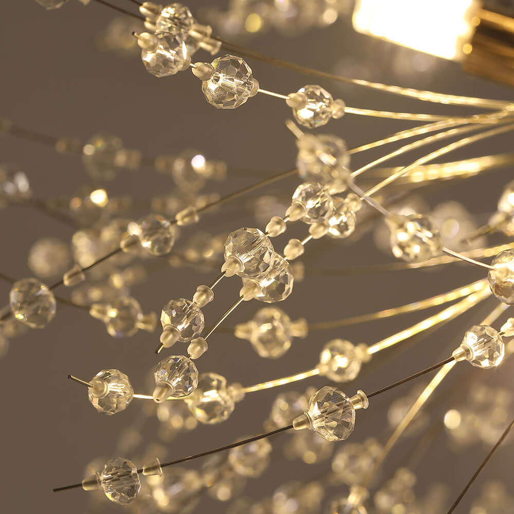 Mid - century Modern Round Firework Dandelion Chandelier - LightfixturesUAE