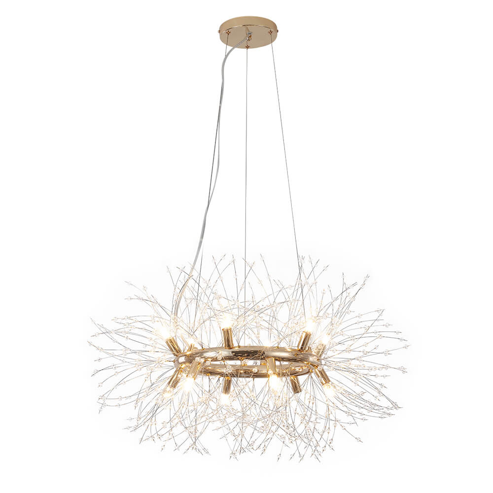 Mid - century Modern Round Firework Dandelion Chandelier - LightfixturesUAE