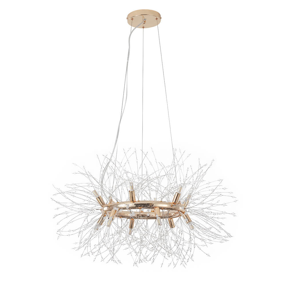 Mid - century Modern Round Firework Dandelion Chandelier - LightfixturesUAE