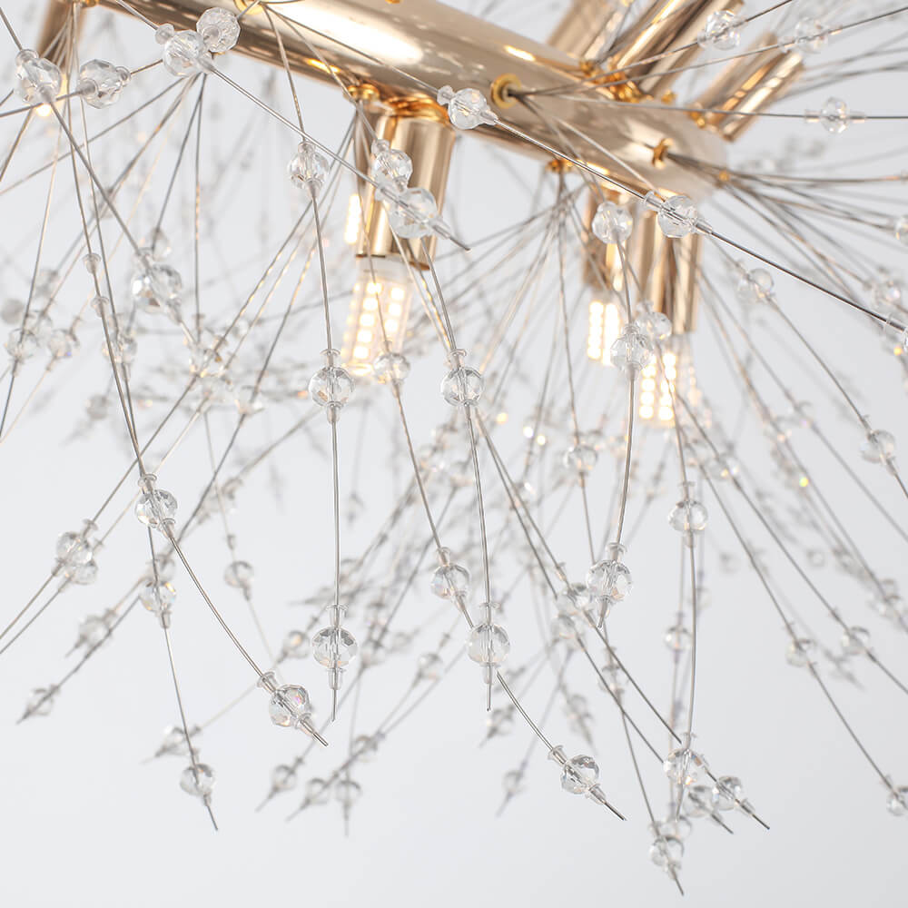 Mid - century Modern Round Firework Dandelion Chandelier - LightfixturesUAE