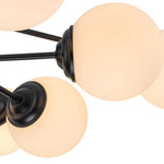 Mid - Century Modern Sputnik Opal Globe Chandelier - LightfixturesUAE