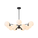 Mid - Century Modern Sputnik Opal Globe Chandelier - LightfixturesUAE