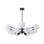 Mid - Century Modern Sputnik Opal Globe Chandelier - LightfixturesUAE