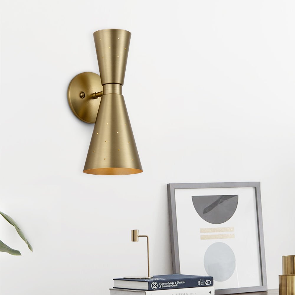 Mid - Century Modern Starry Hourglass 2 - Light Mcm Wall Sconces - LightfixturesUAE