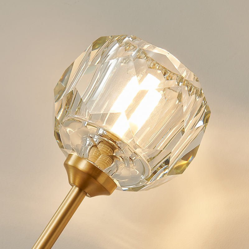 Mid - Century Needle Brass Crystal Wall Sconce - LightfixturesUAE