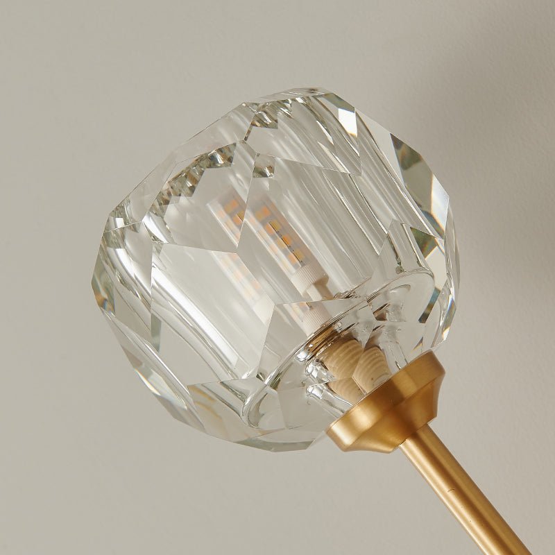 Mid - Century Needle Brass Crystal Wall Sconce - LightfixturesUAE