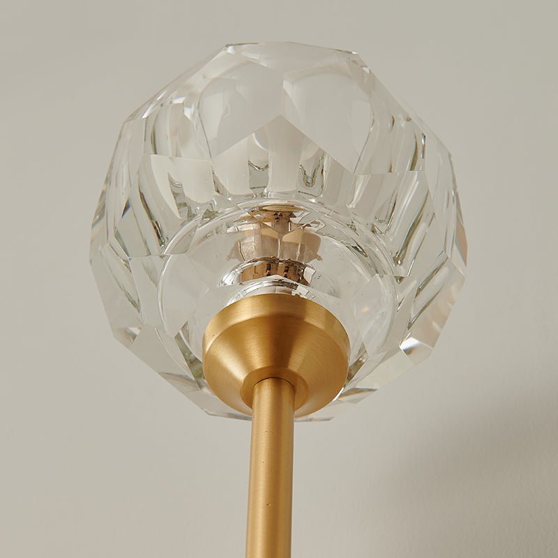 Mid - Century Needle Brass Crystal Wall Sconce - LightfixturesUAE