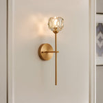 Mid - Century Needle Brass Crystal Wall Sconce - LightfixturesUAE