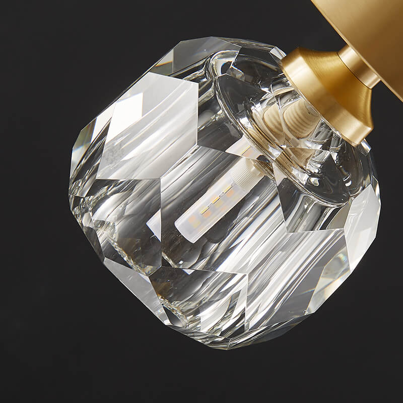Mid - Century Small Brass Flush Mount Ceiling Light - LightfixturesUAE