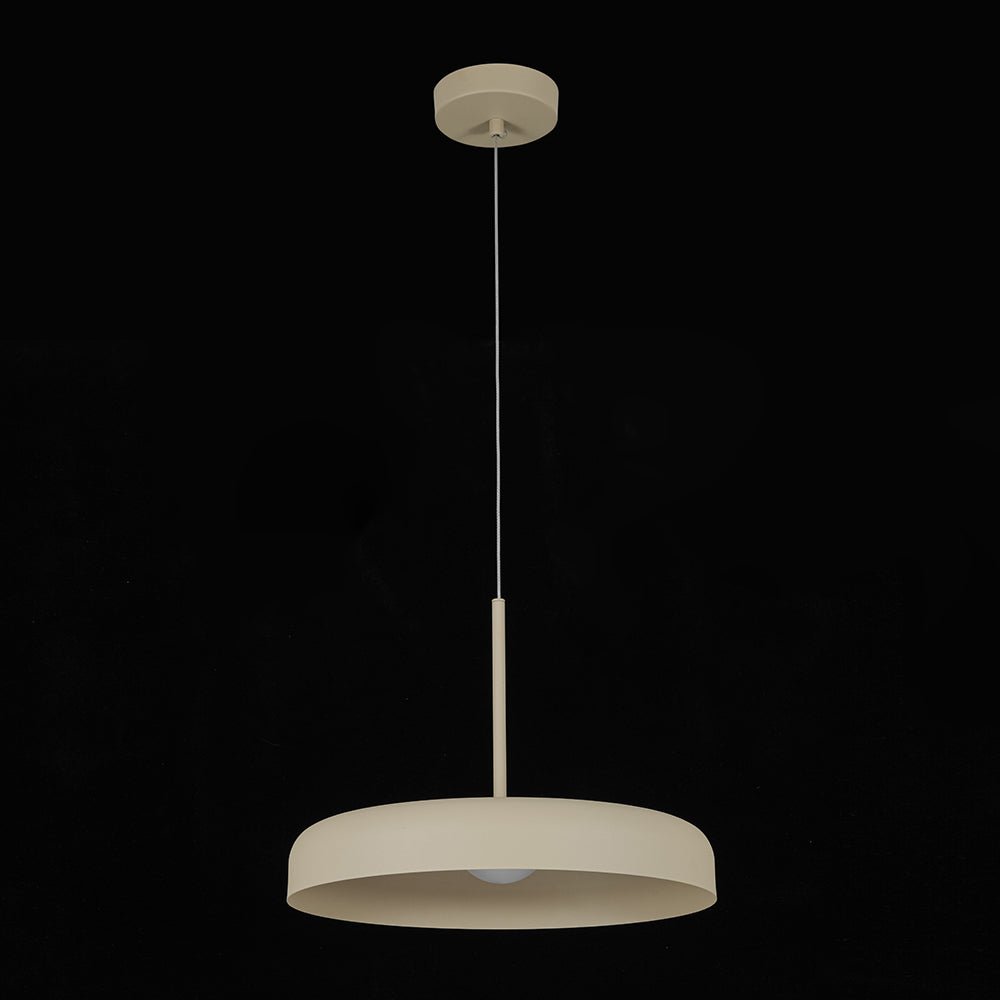 Minimalist 1 - Light Downward Shallow Pan - Shaped LED Pendant - LightfixturesUAE