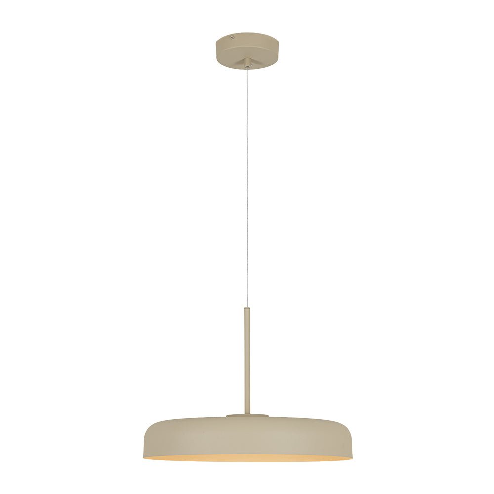 Minimalist 1 - Light Downward Shallow Pan - Shaped LED Pendant - LightfixturesUAE