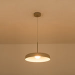 Minimalist 1 - Light Downward Shallow Pan - Shaped LED Pendant - LightfixturesUAE