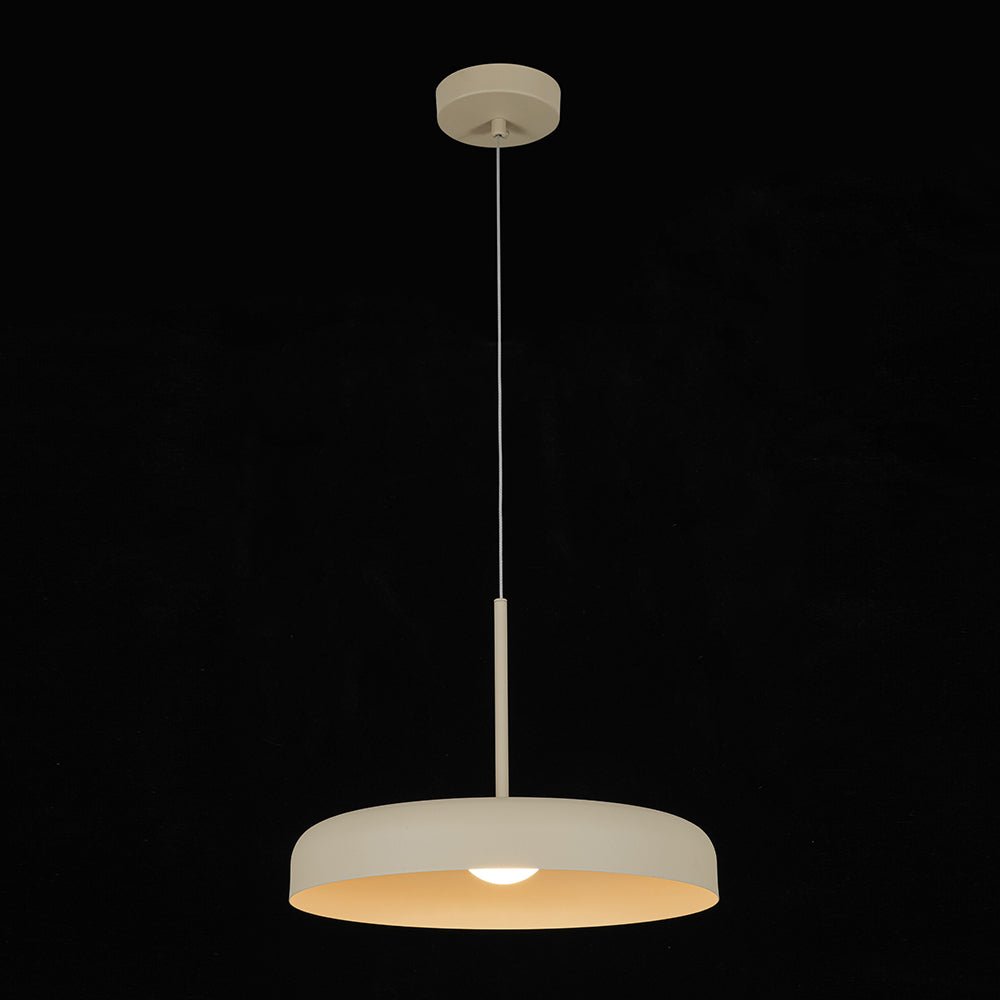 Minimalist 1 - Light Downward Shallow Pan - Shaped LED Pendant - LightfixturesUAE