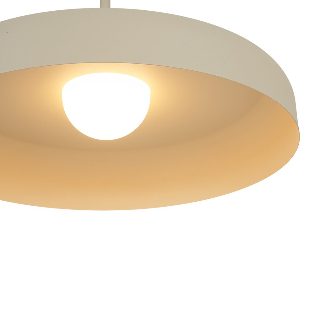 Minimalist 1 - Light Downward Shallow Pan - Shaped LED Pendant - LightfixturesUAE