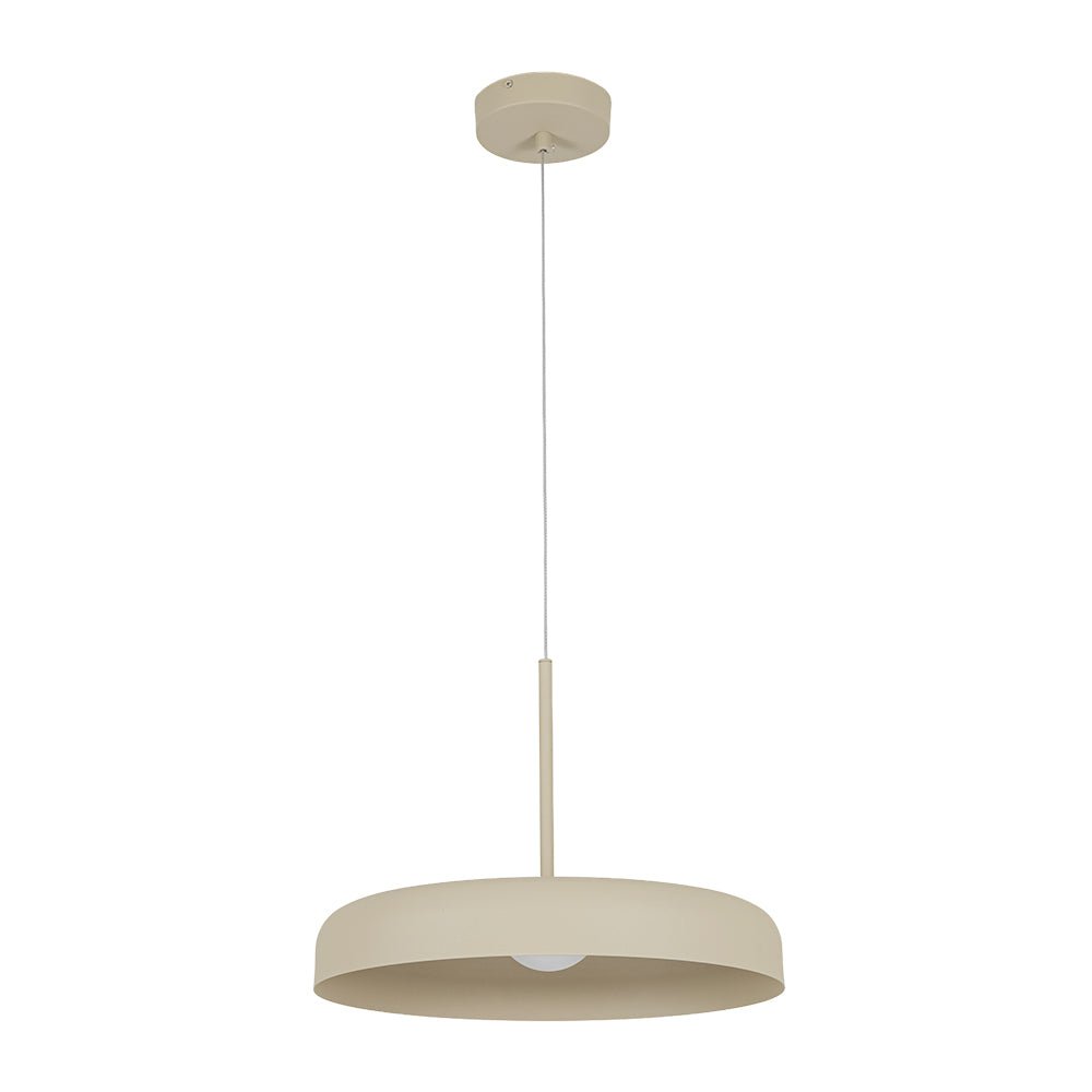 Minimalist 1 - Light Downward Shallow Pan - Shaped LED Pendant - LightfixturesUAE