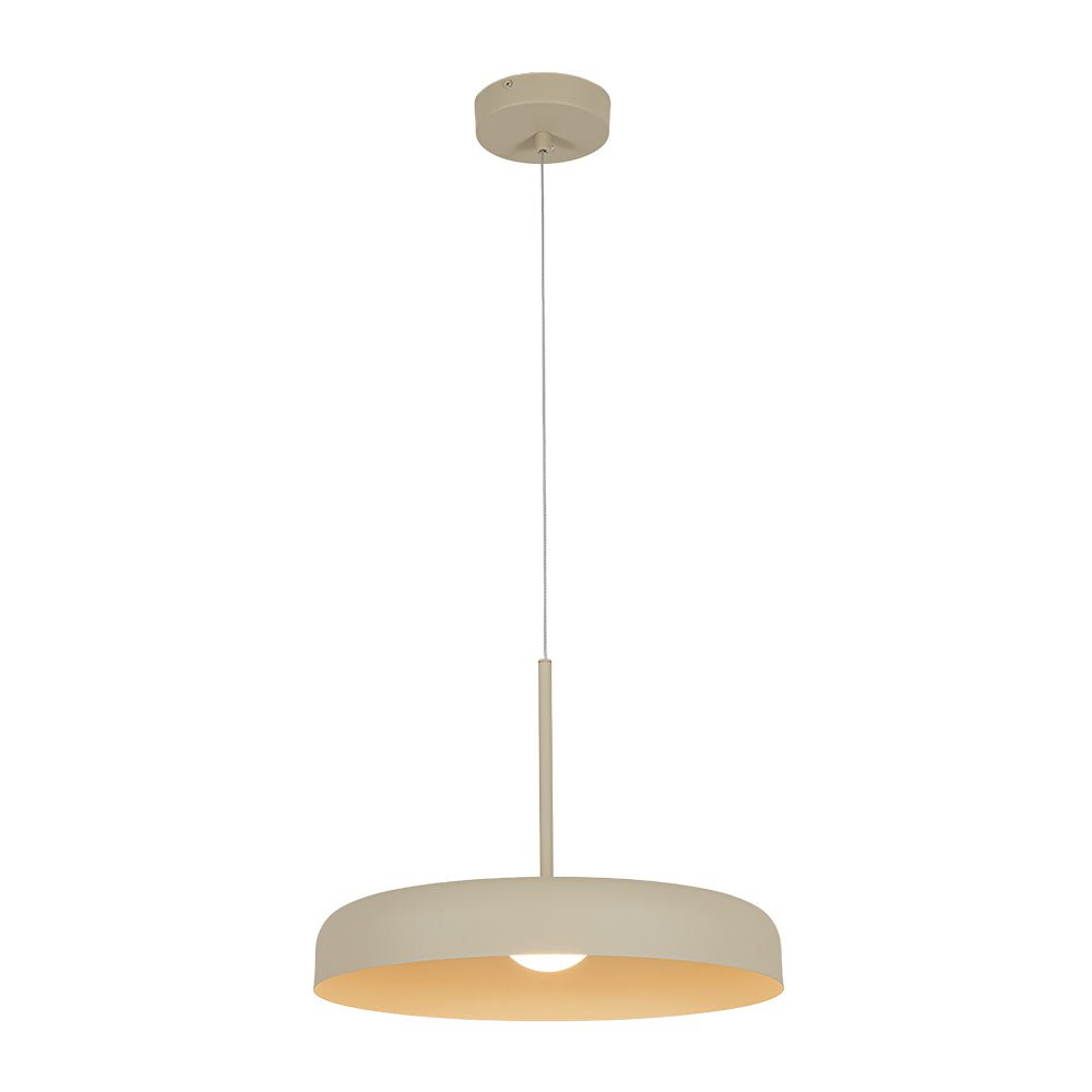 Minimalist 1 - Light Downward Shallow Pan - Shaped LED Pendant - LightfixturesUAE
