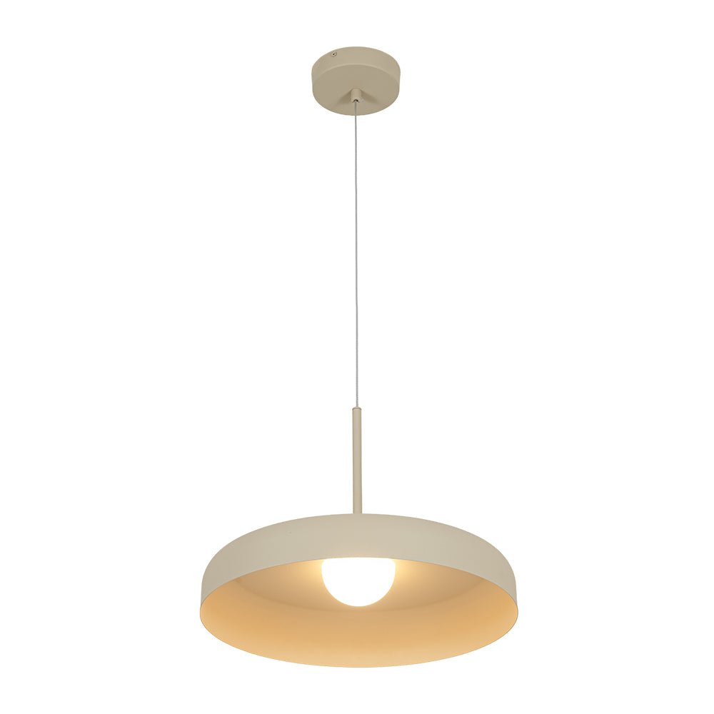 Minimalist 1 - Light Downward Shallow Pan - Shaped LED Pendant - LightfixturesUAE
