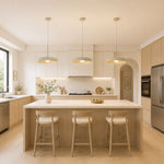 Minimalist 1 - Light Downward Shallow Pan - Shaped LED Pendant - LightfixturesUAE