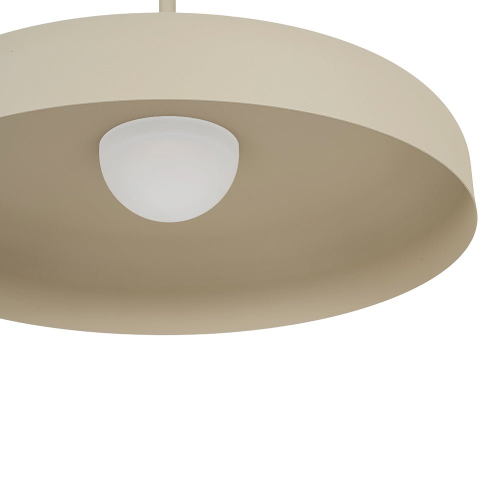 Minimalist 1 - Light Downward Shallow Pan - Shaped LED Pendant - LightfixturesUAE