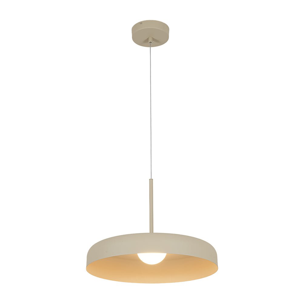 Minimalist 1 - Light Downward Shallow Pan - Shaped LED Pendant - LightfixturesUAE