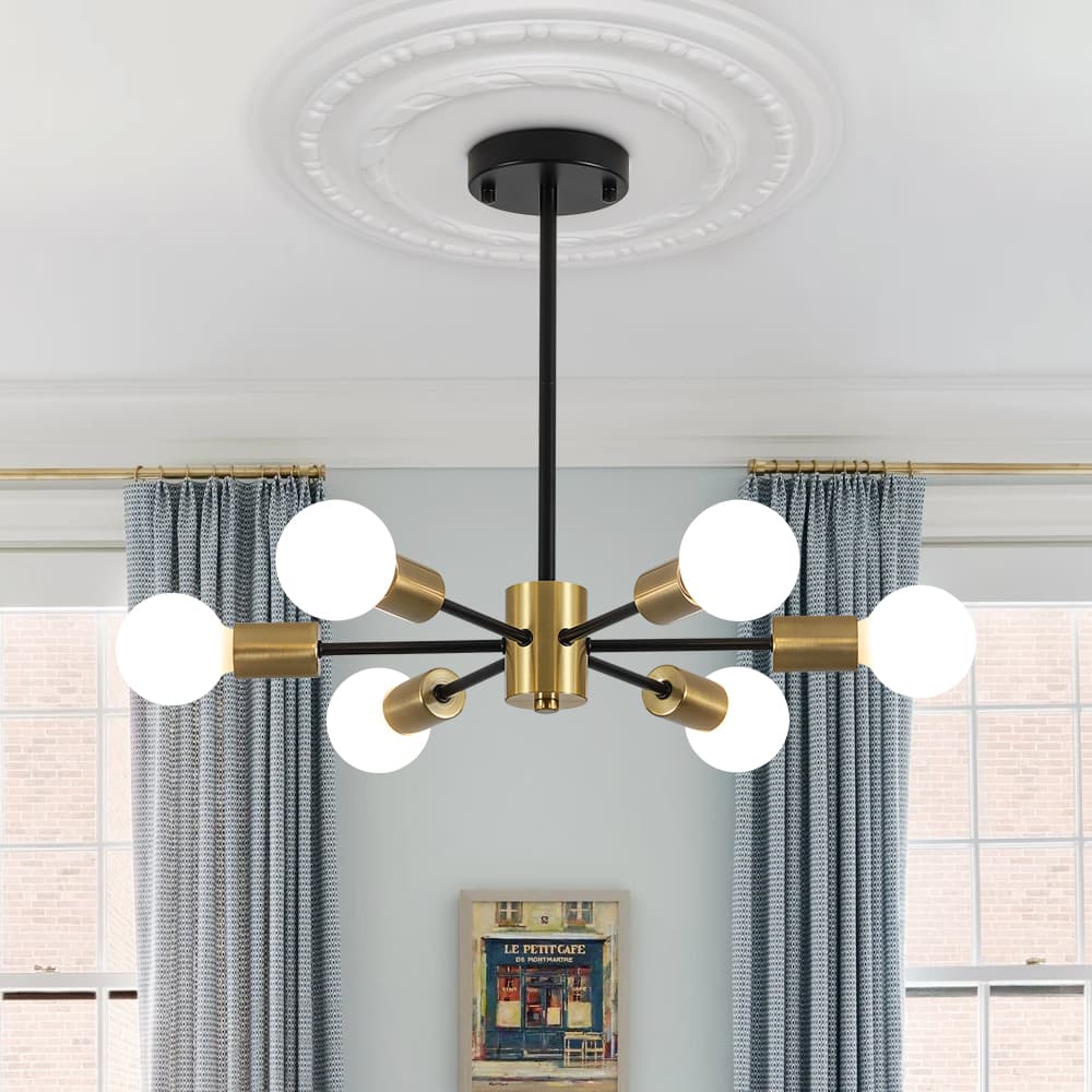 Minimalist 6 - Light Sputnik Chandelier - LightfixturesUAE