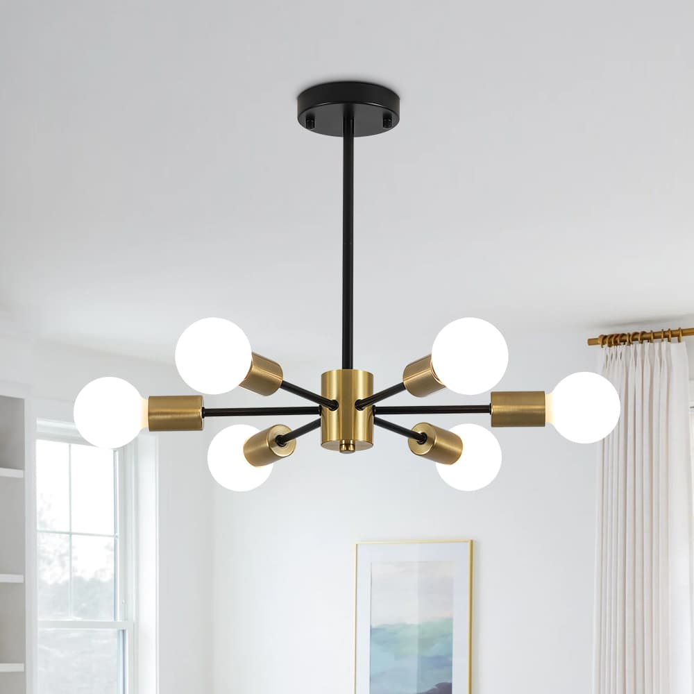 Minimalist 6 - Light Sputnik Chandelier - LightfixturesUAE