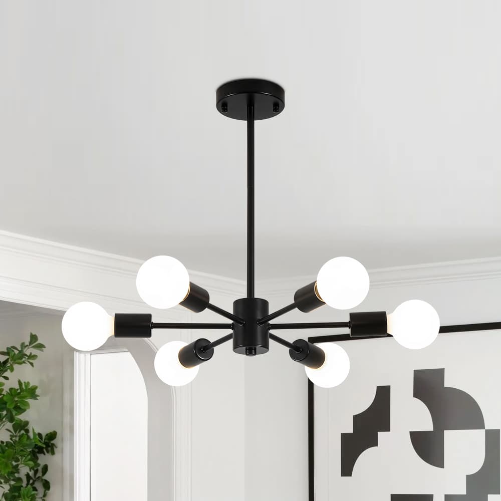 Minimalist 6 - Light Sputnik Chandelier - LightfixturesUAE