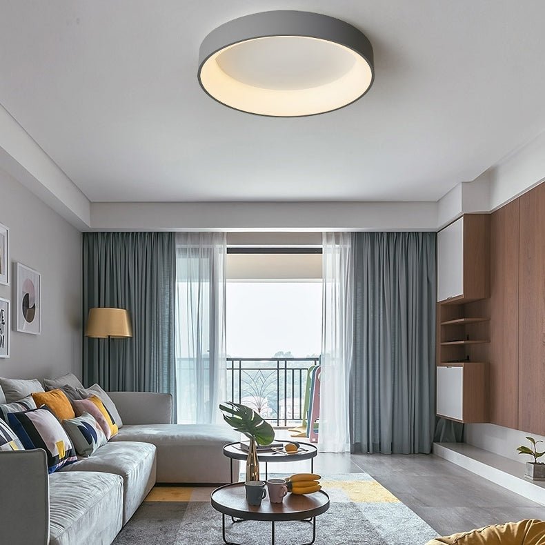 Minimalist LED Flush Mount Hollowed Large Metal Ceiling Light - LightfixturesUAE