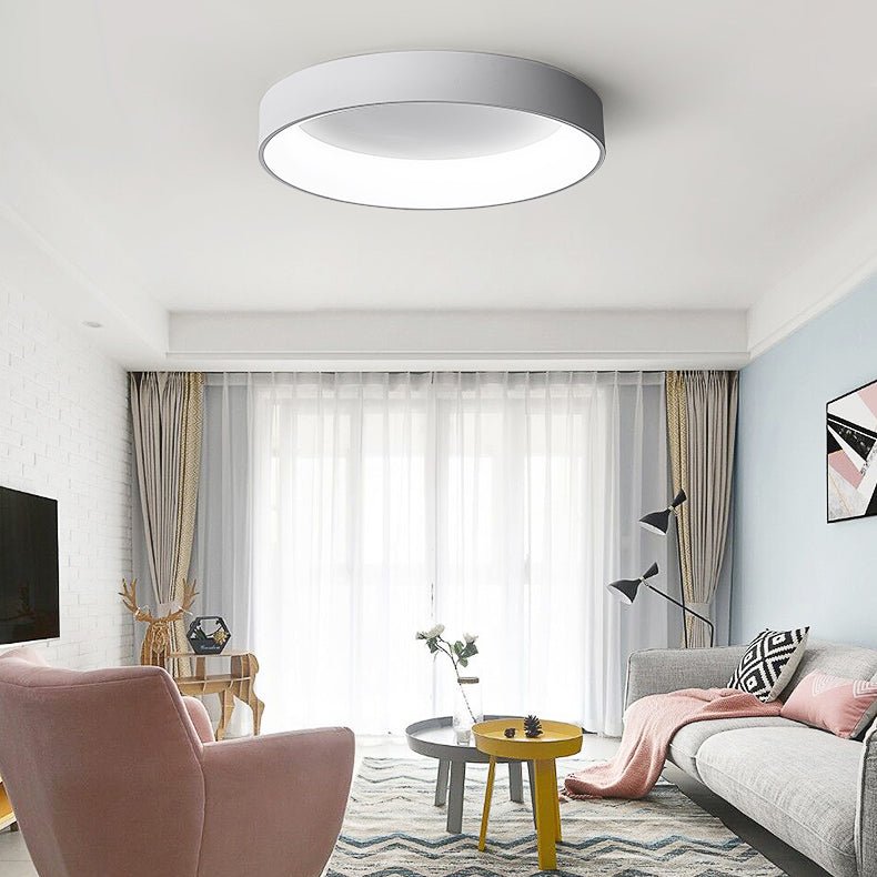 Minimalist LED Flush Mount Hollowed Large Metal Ceiling Light - LightfixturesUAE