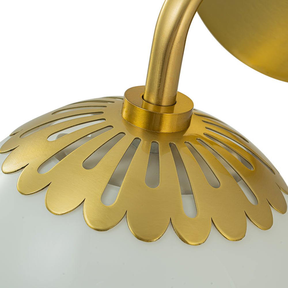 Minimalist Opal Glass Globe Wall Sconce - LightfixturesUAE