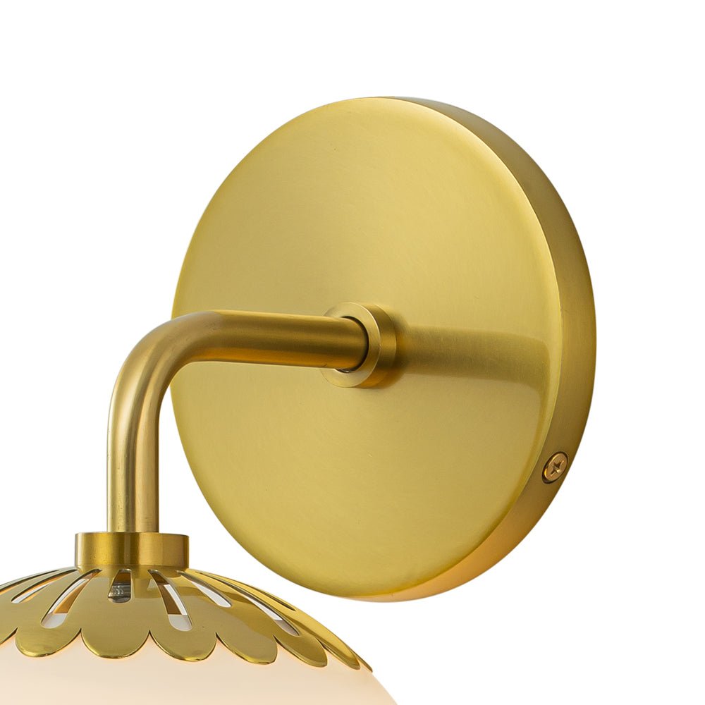 Minimalist Opal Glass Globe Wall Sconce - LightfixturesUAE